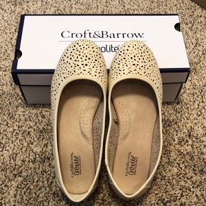 Croft & Barrow Ortholite Flats Size 8W cushion footbed flexible outsole